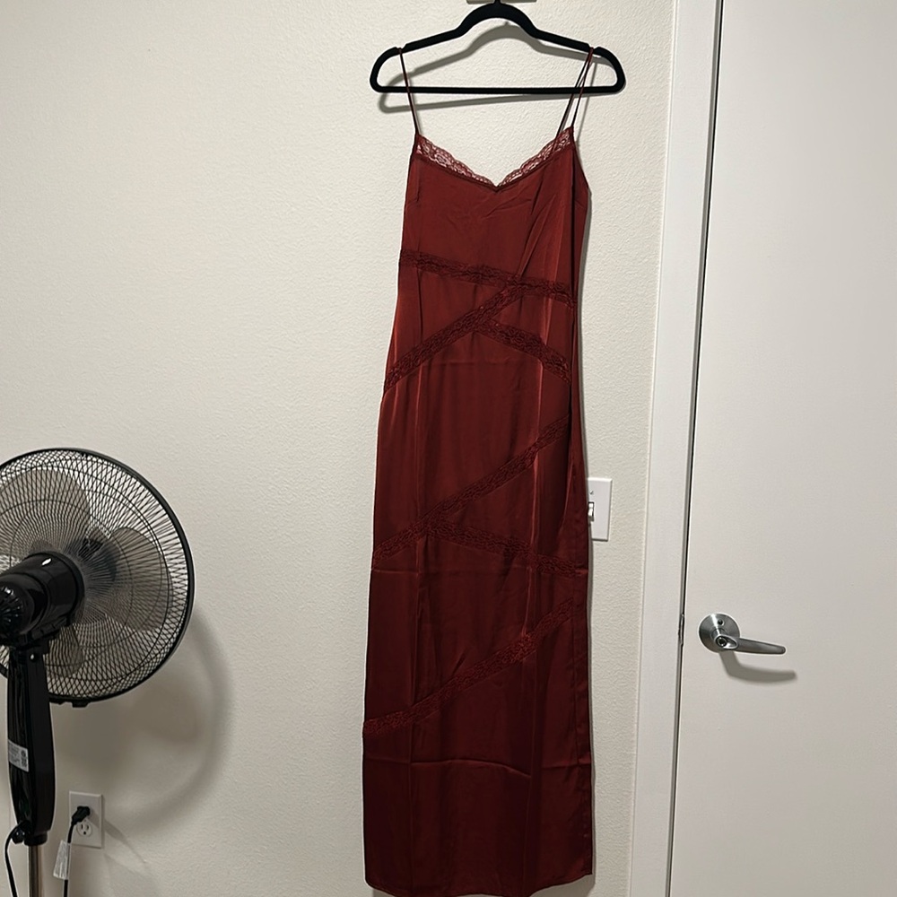 COPY - Meshki cherry chocolate maxi lace dress